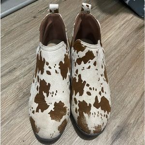 Cow hide booties
